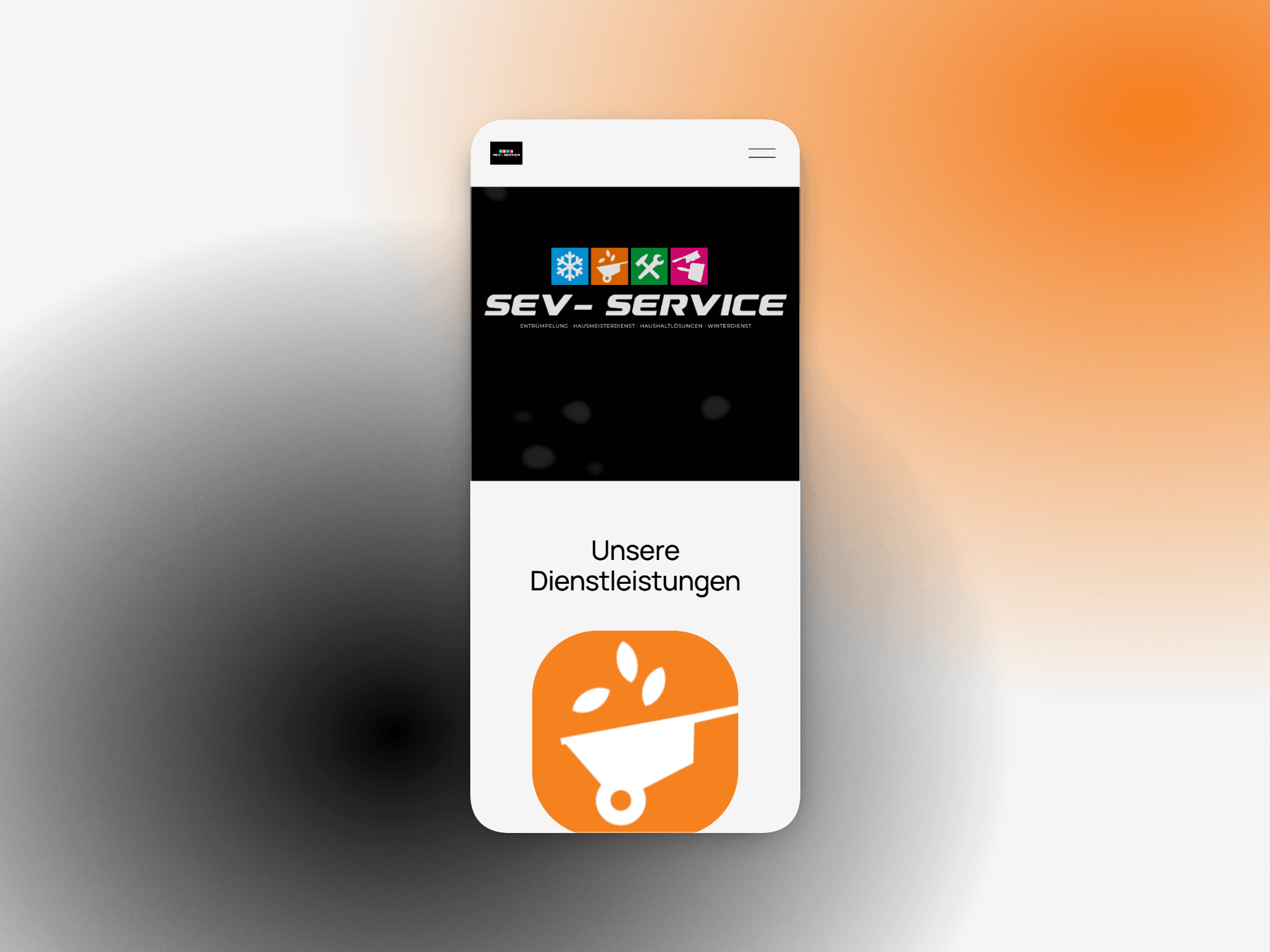 SEV-Service Mobil-Ansicht